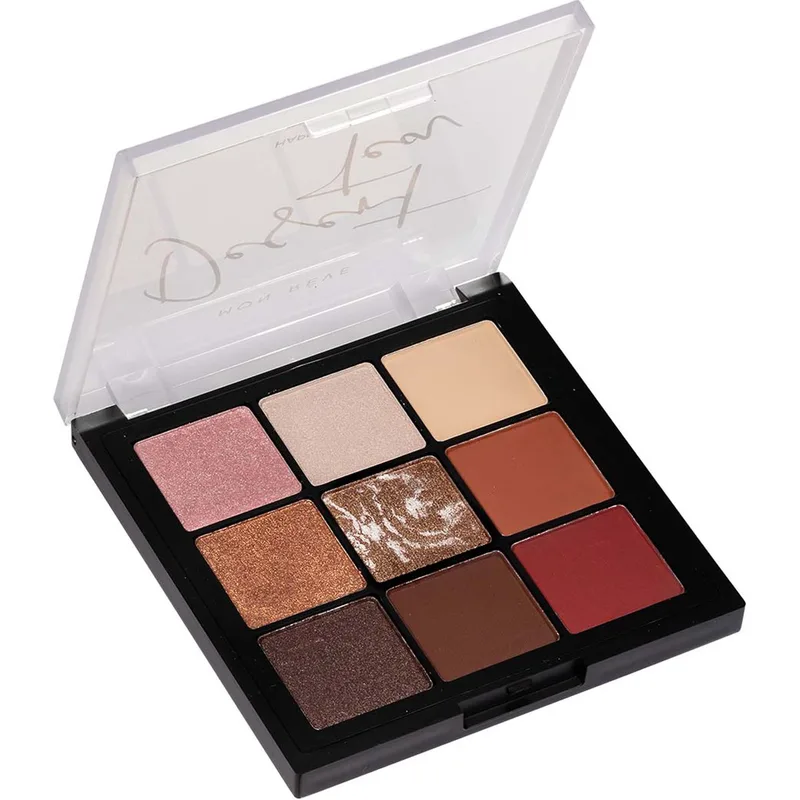 Mon Reve Happy Palettes Υψηλής Απόδοσης Παλέτα Πλούσιων Σκιών Μακράς Διάρκειας σε Κομψές Ματ, Σατινέ & Μεταλλικές Υφές 1 Τεμάχιο - 07 Desert Tea