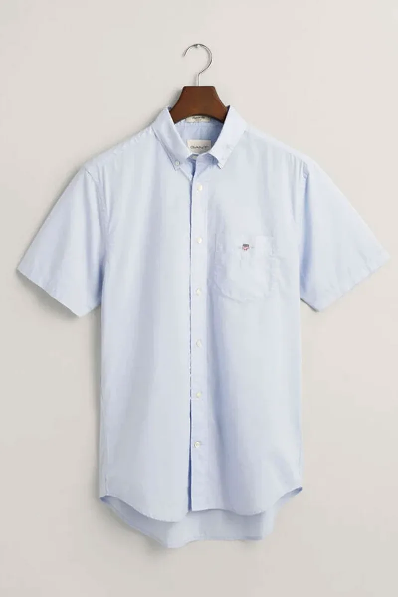 GANT ΠΟΥΚΑΜΙΣΟ REG POPLIN SS LOGO ΣΙΕΛ
