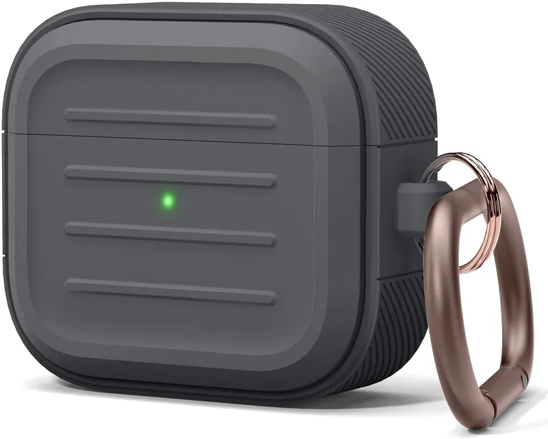 Elago Armor Hang Case - Θήκη Σιλικόνης για AirPods 3rd Gen - Dark Gray (EAP3AM-DGY)