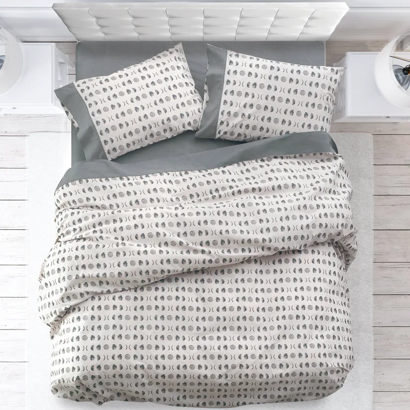 Παπλωματοθήκη Μονή Σετ 160x240 Makis Tselios Term Grey 160x240