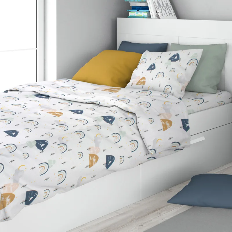 Σεντόνια Μονά Σετ Dimcol Rainbow 574 Blue