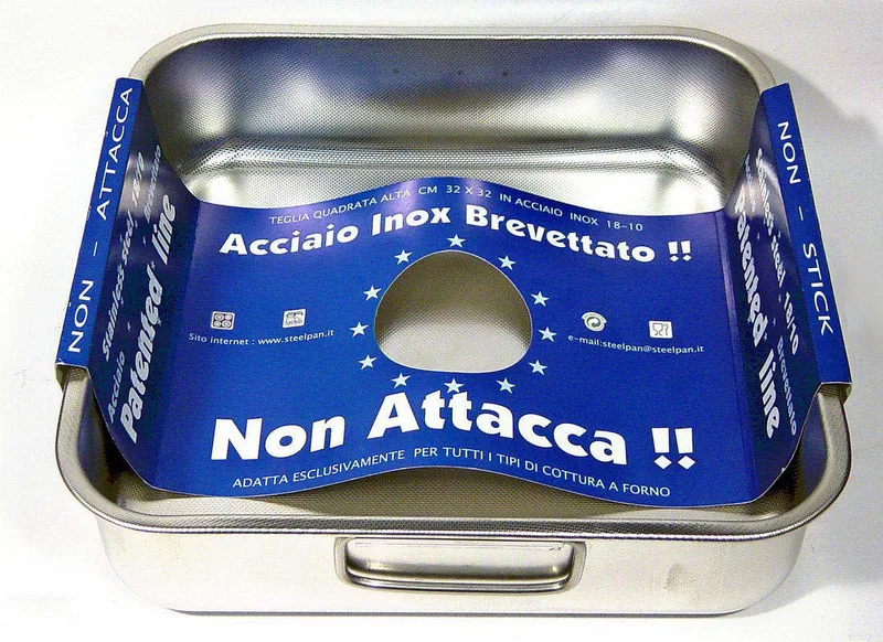 Ταψί Αντικολλητικό Ανοξείδωτο 18/10 Patented Steel Pan 32x32εκ. ST11164000 (Υλικό: Ανοξείδωτο) - Steel Pan - ST11164000