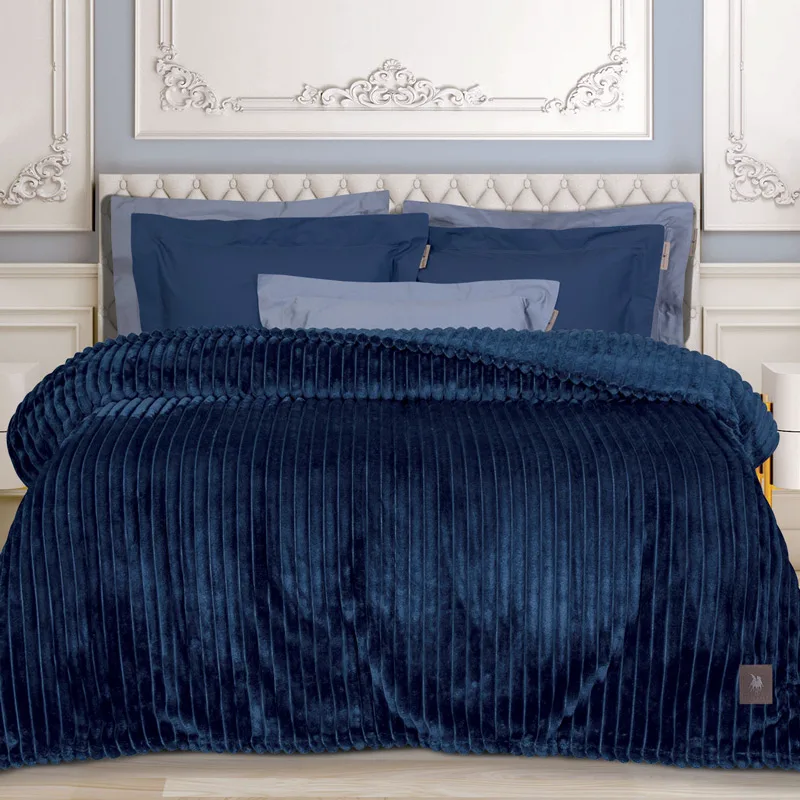 Κουβέρτα Fleece Υπέρδιπλη 220x240 Greenwich Polo Essential 3487 Blue 220x240