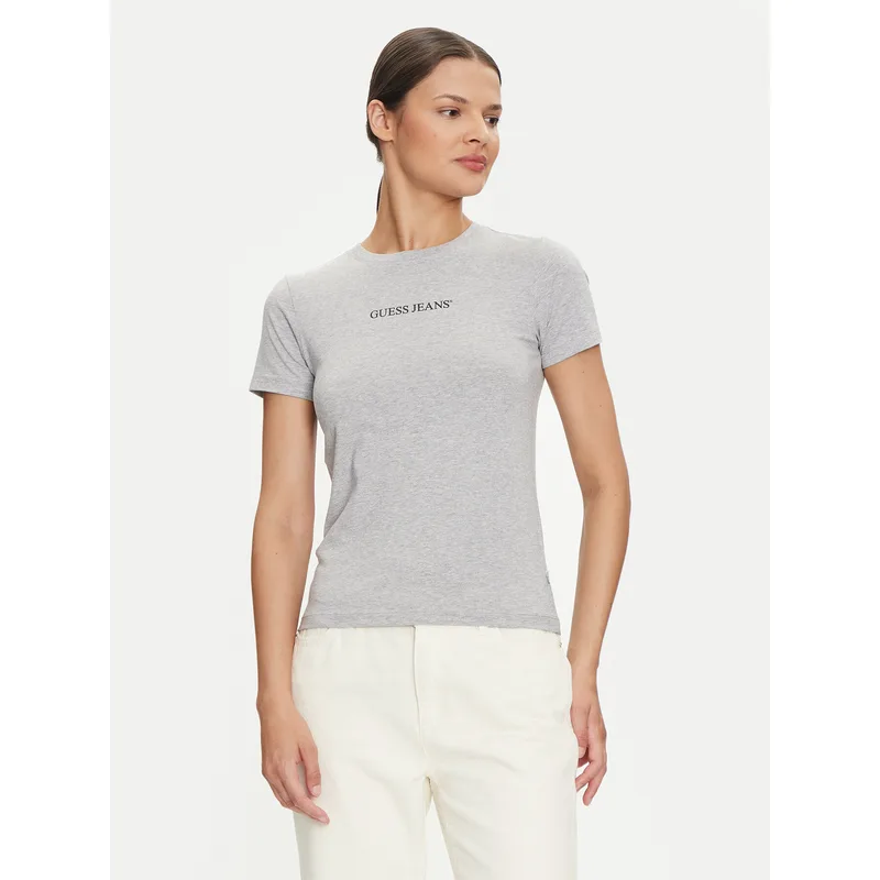 Guess Jeans T-Shirt W4YI01 J1314 Γκρι Slim Fit