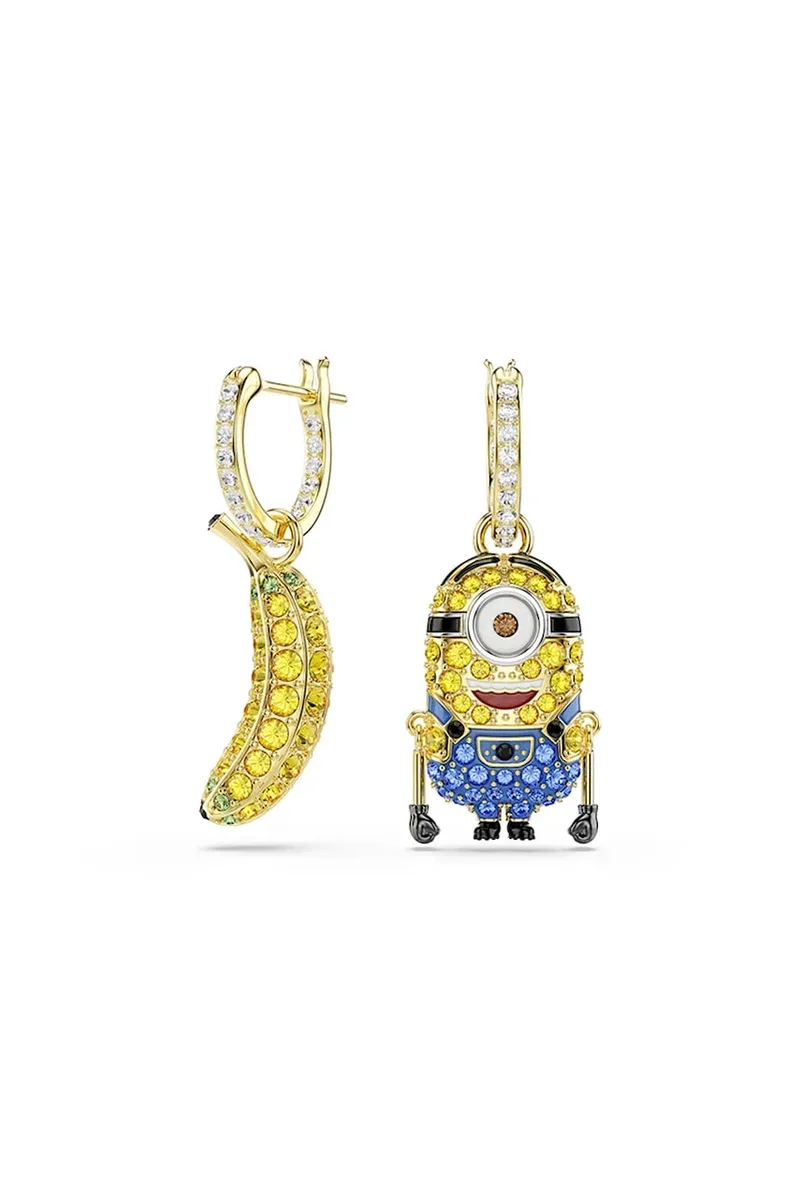 Swarovski σκουλαρίκια Γυναικεία επιχρυσωμένα κρύσταλλο Swarovski MINIONS