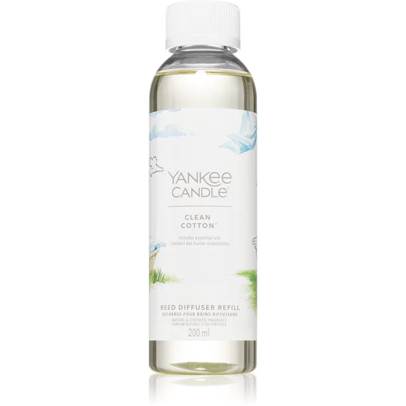 Yankee Candle Clean Cotton ανταλλακτικό για διαχυτές αρώματος 200 ml