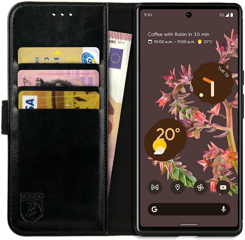 Κόκκινο Element PU Θήκη Πορτοφόλι Google Pixel 6 - Black (8719246319891)