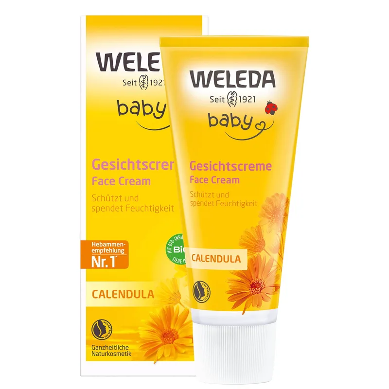 Weleda Baby Gesichtscreme Face Cream Απαλή Προστασία και Ενυδάτωση για το Βρεφικό Δέρμα στην Περιοχή του Προσώπου 50ml
