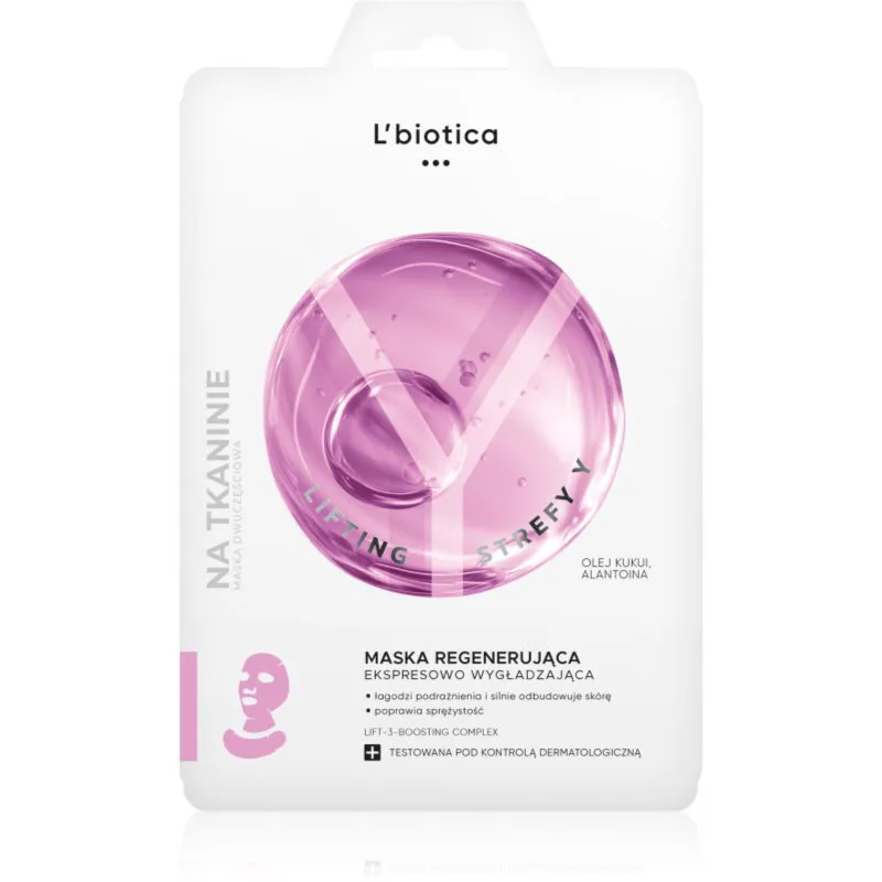 L’biotica Lifting Y Zone εντατικά αναγεννητική μάσκα με λειαντικό αποτέλεσμα 1 τμχ