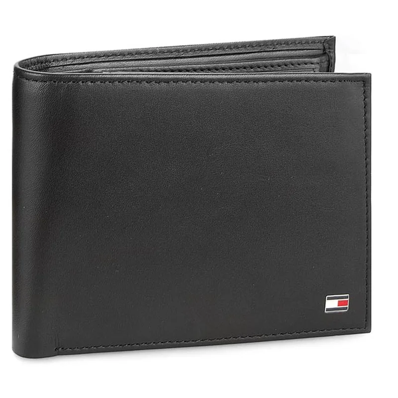 Πορτοφόλι Tommy Hilfiger Eton Cc Flap And Coin Pocket AM0AM00652 Μαύρο