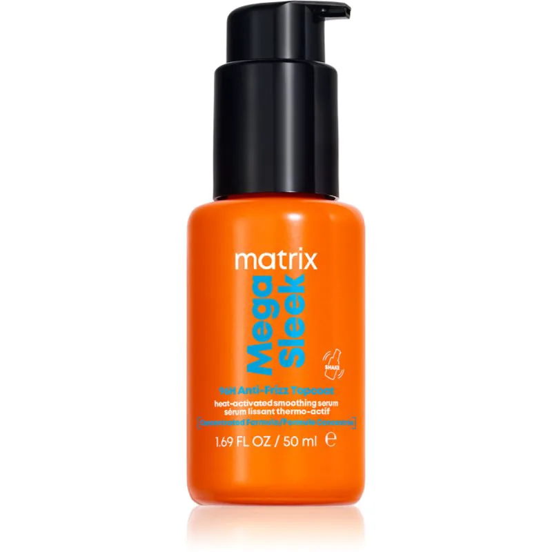 Matrix Mega Sleek 96H Anti-Frizz Topcoat ορός για τα μαλλιά για ατίθασα και κρεπαρισμένα μαλλιά 50 ml