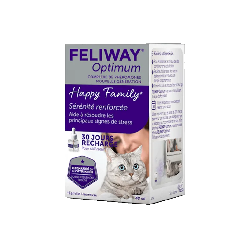 Feliway Optimum Recharge for Electric Diffuser Reinforced Serenity Cat 48ml
