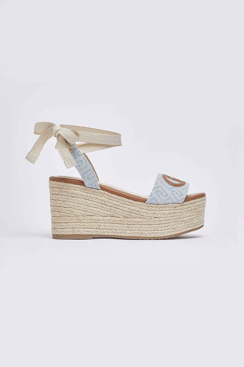 Liu Jo γυναικείες πλατφόρμες με denim λεπτομέρειες - SA6085TX523 Denim Blue