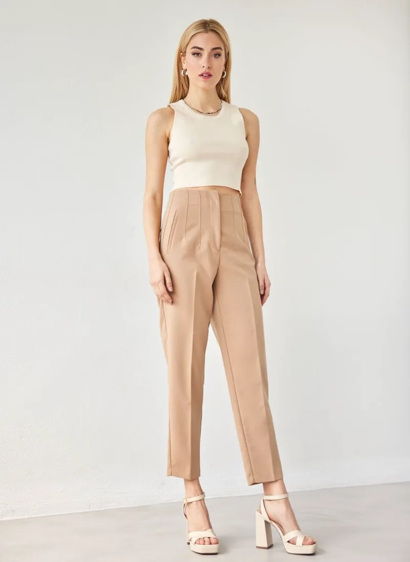 Chino Pants with Cut-out - 5113 - Camel