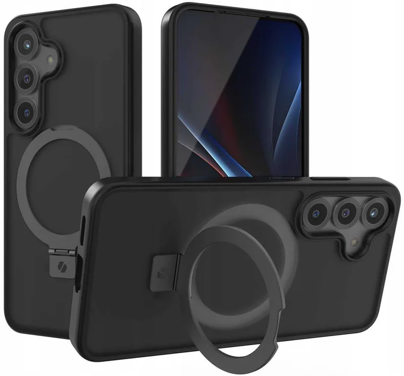 Θήκη Samsung Galaxy S25 Spacecase Ring Pro Mag Σκληρή με MagSafe & KickStand - Black (5905719114084)
