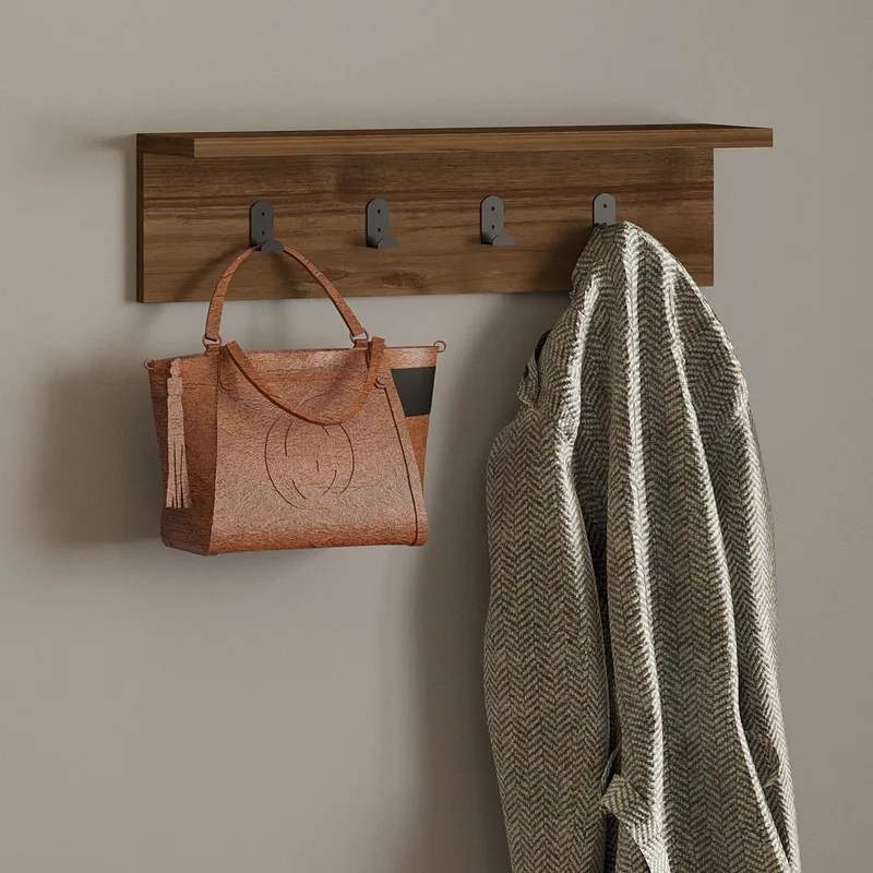 Ράφι Τοίχου Ayla - Walnut 835Puq1637 (60x14,5x16,3)