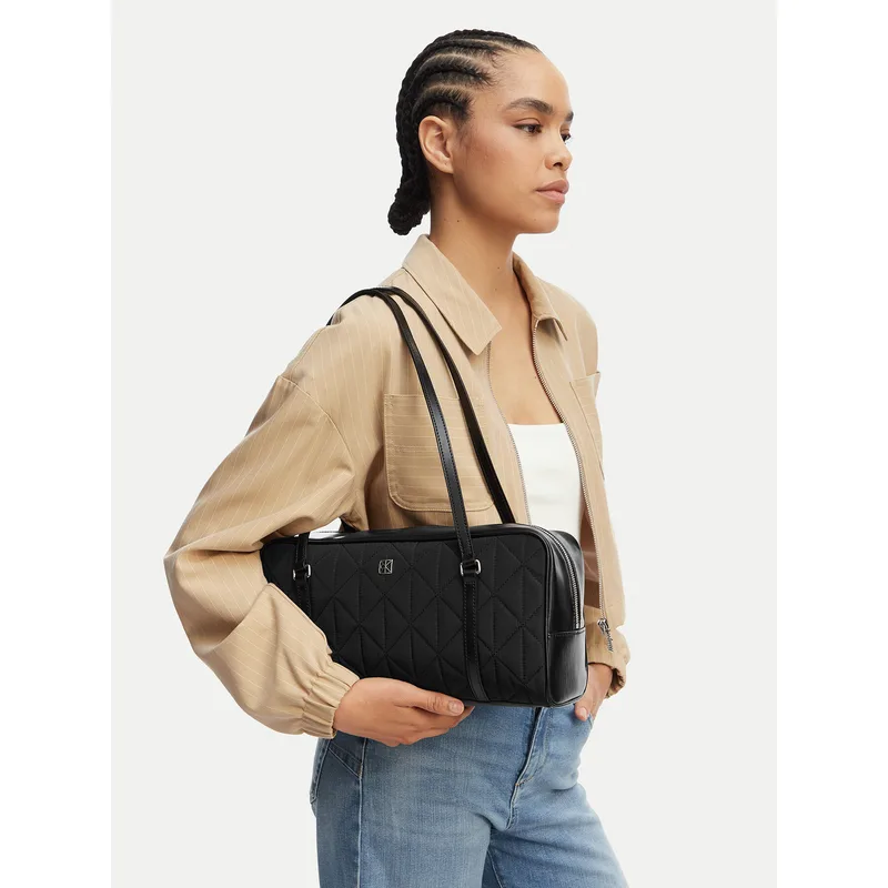Τσάντα Calvin Klein Quilted Nylon 2X Strap Camerabag LV04F3651G Μαύρο