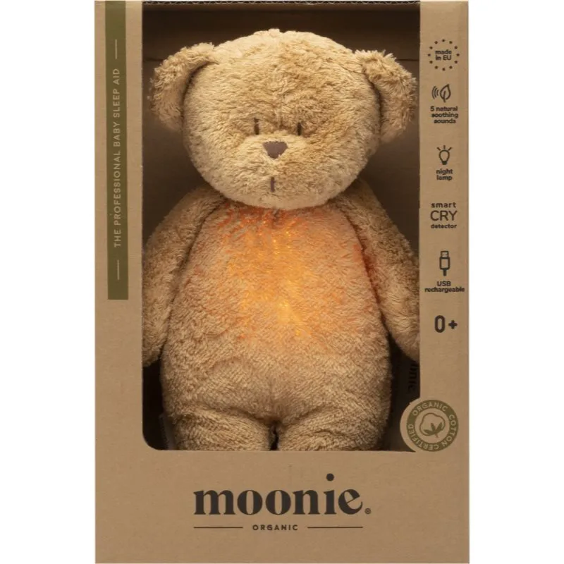 Moonie Bear 2.0 Organic Cappuccino νάνι αγκαλιάς με μελωδία 1 τμχ
