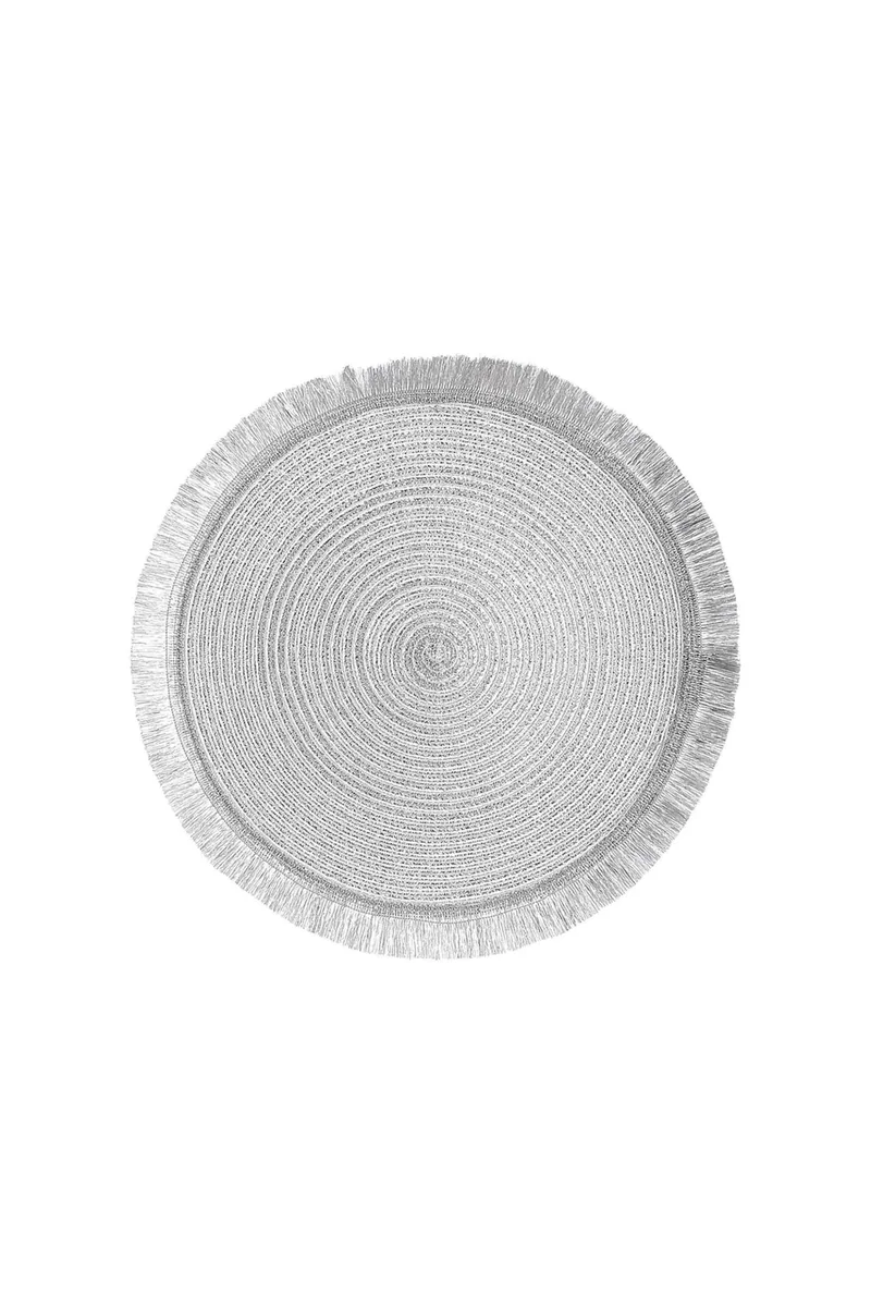 DOMUS HOMUS στρογγυλό σουπλά 38 cm ασημί - 20-27-890