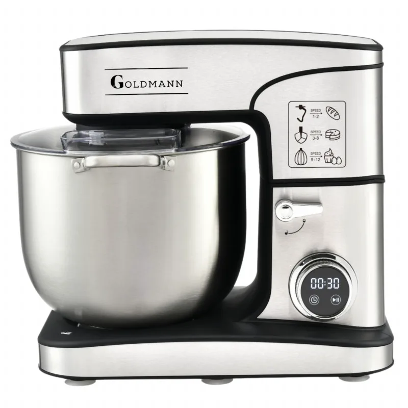 Μίξερ Goldmann GM-1115DP, 3500 W, 16 λίτρα, 6 ταχύτητες + λειτουργία παλμού, χρονοδιακόπτης, ανοξείδωτο δοχείο, LED, ανοξείδωτο