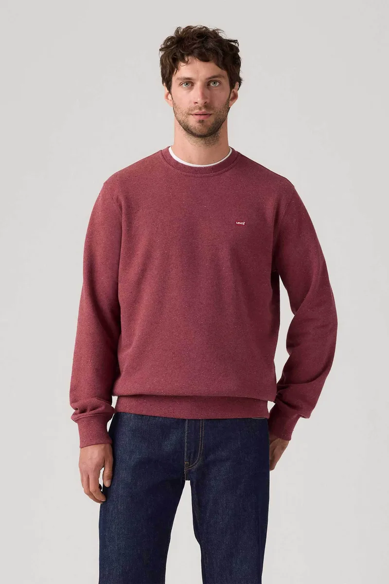 Levi's® ανδρική μπλούζα φούτερ με λογότυπο Standard Fit "Original Housemark" - 359090071 Μπορντό