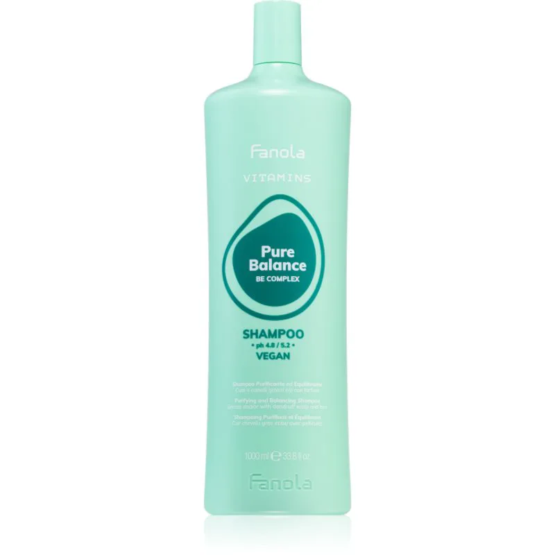 Fanola Vitamins Pure Balance Shampoo καθαριστικό σαμπουάν για την αντιμετώπιση της λιπαρής πιτυρίδας 1000 ml