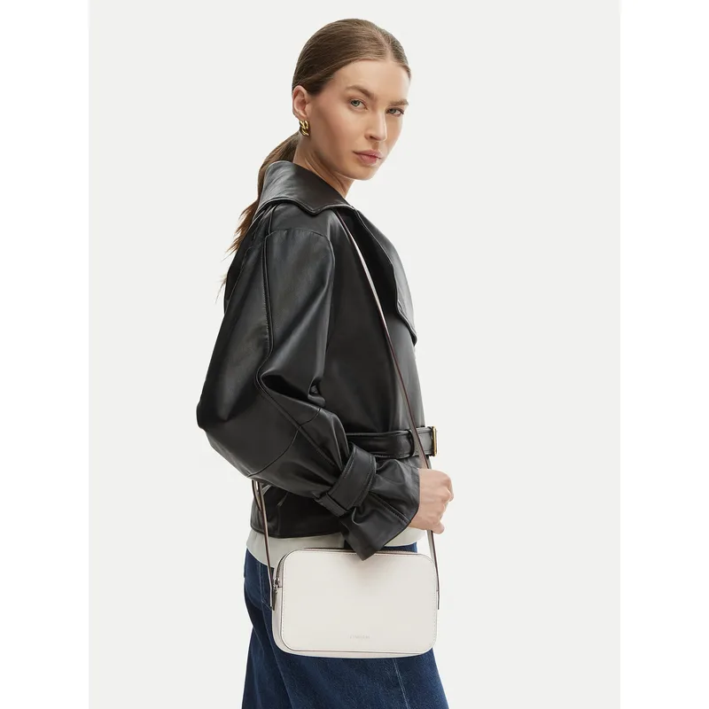 Τσάντα Calvin Klein Foil Logo Elongated Camera Bag LV04F3276G Λευκό