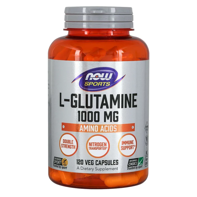 Now Foods L-Glutamine Double Strength 1000mg Συμπλήρωμα Διατροφής για Αποκατάσταση & Διατήρηση της Εντερικής Υγείας 120veg.caps