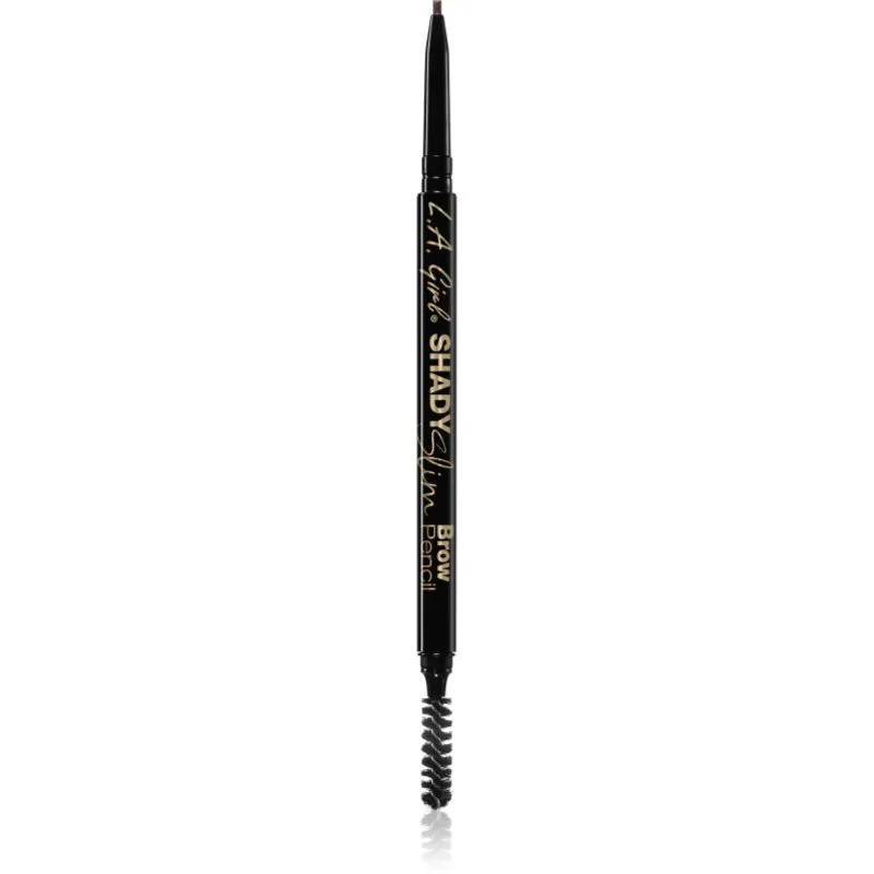 L.A. Girl Cosmetics Shady Slim αυτόματο μολύβι για τα φρύδια με βούρτσα απόχρωση Espresso 0.08 γρ