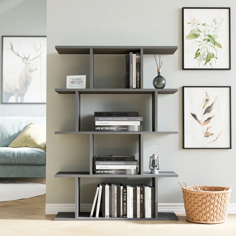 Βιβλιοθήκη Harmon - Anthracite 935Cmn1130 90x127,4x25 cm