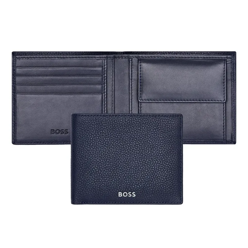 Ανδρικό πορτοφόλι Hugo Boss Classic Grained Navy HLM416N HLM416N