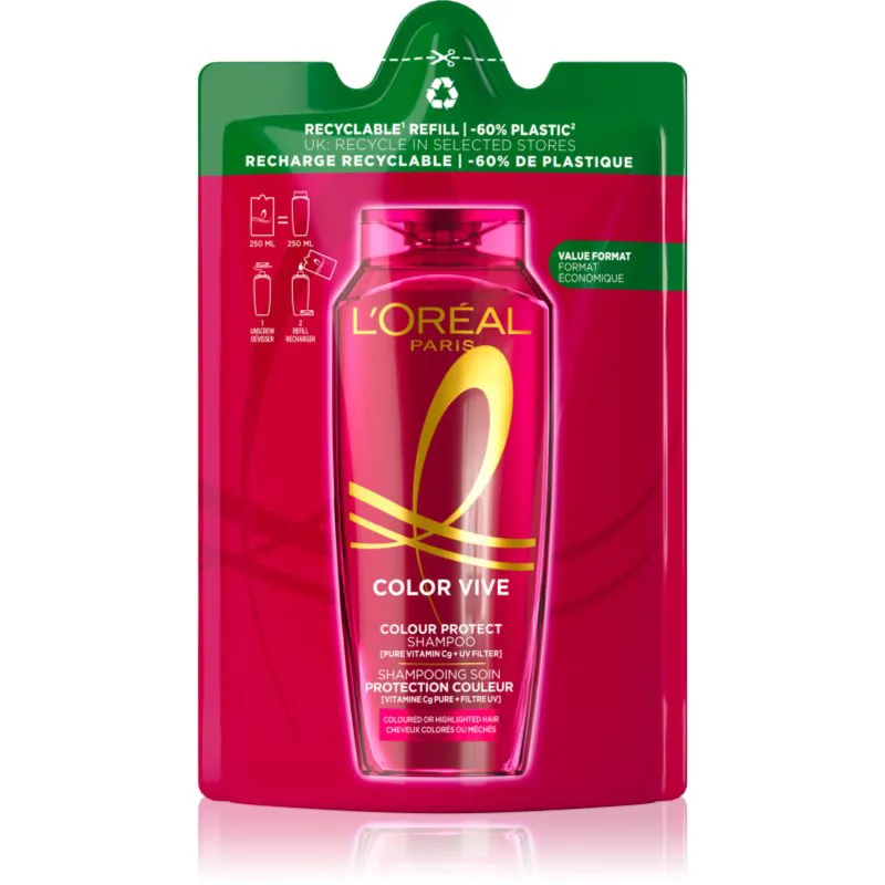 L’Oréal Paris Elseve Color-Vive σαμπουάν για βαμμένα μαλλιά Refill 250 ml