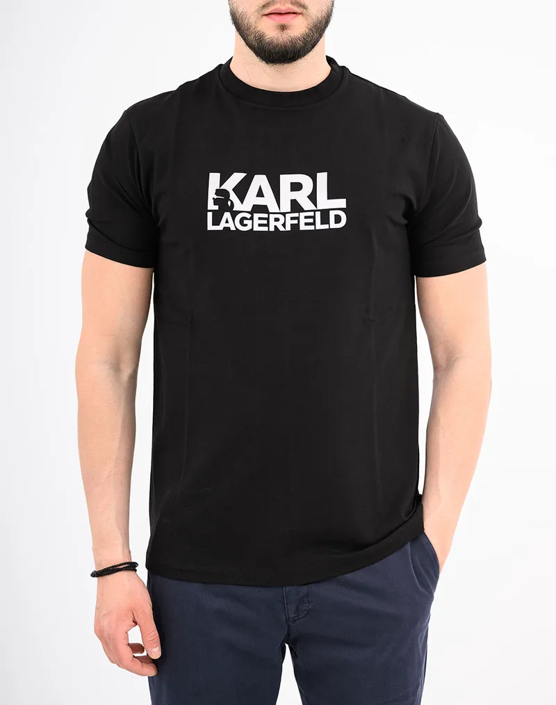KARL LAGERFELD T-SHIRT CREWNECK NOS 755780-500235-910 JetBlack