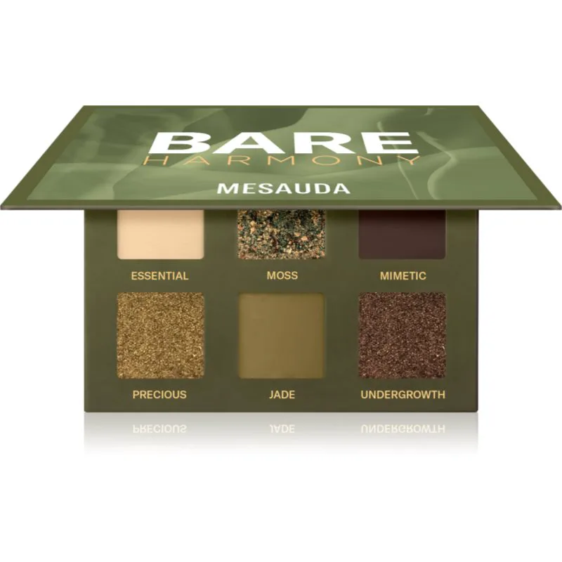 Mesauda Bare Harmony παλέτα με σκιές ματιών απόχρωση 205 Hidden Green 6x1 γρ