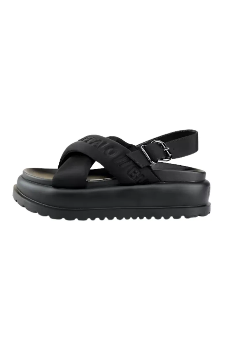 BUFFALO Palma Cross Γυναικεία Πλατφόρμα Σανδάλια - Μαύρα-1602323-BLACK
