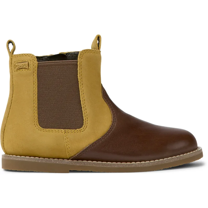 CAMPER Savina - Μπότες Για Κορίτσια - Καφέ, Μέγεθος 25, Smooth leather
