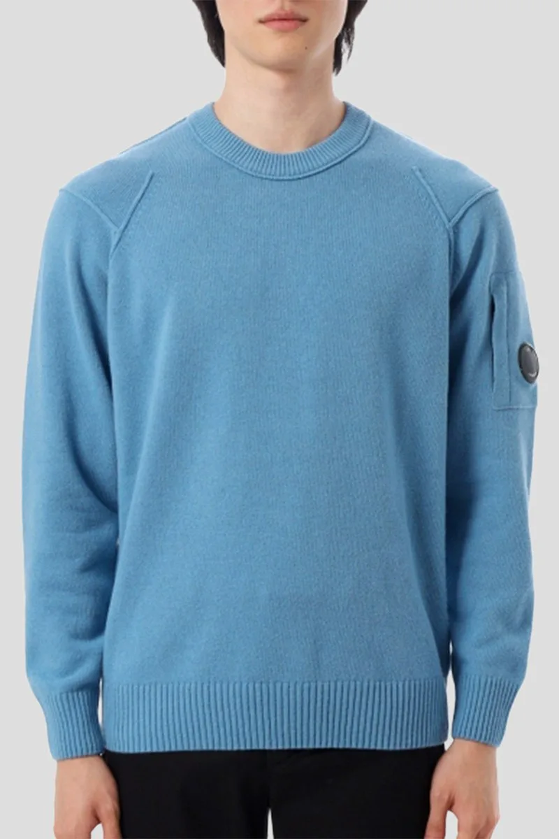 C.P. COMPANY Ανδρικό Μπλε Knitted Crewneck Sweater