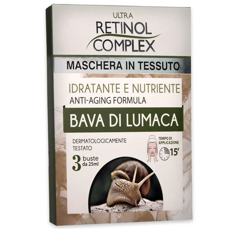 Retinol complex 3 face masks in snail slime fabric 25 ml