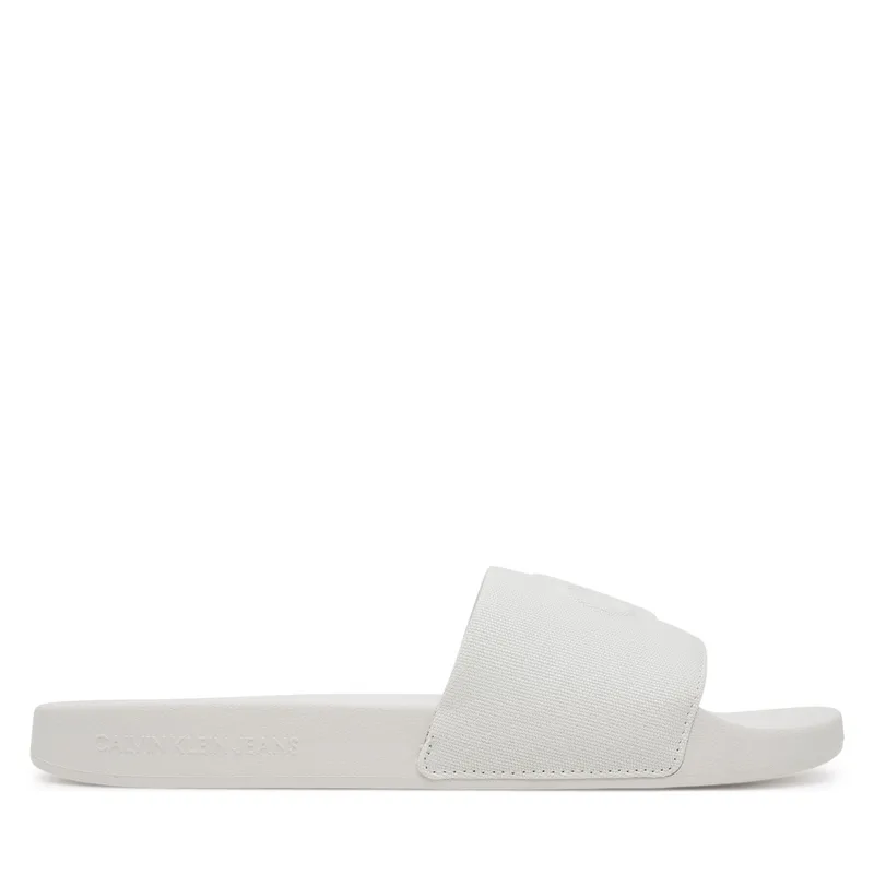 Παντόφλες Calvin Klein Jeans Slide Hf Mono Cv YM0YM01282 Λευκό