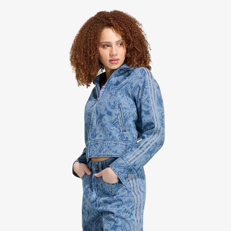 Μπουφάν adidas Liberty London Firebird Denim Tracktop Medium Vintage Denim/ Light Denim S