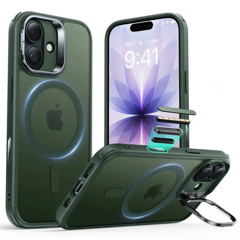 Θήκη ESR Classic Hybrid with Stash Stand (Camera Control Button) HaloLock MagSafe Frosted Green iPhone 17