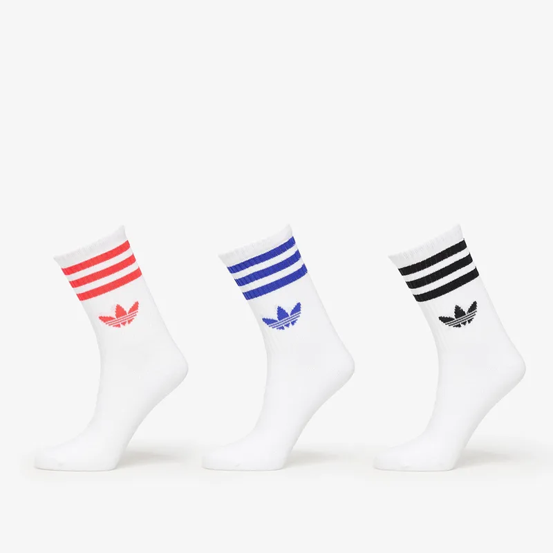 adidas 3-Stripes Crew Socks 3-Pack White/ Black/ Clear Ροζ M
