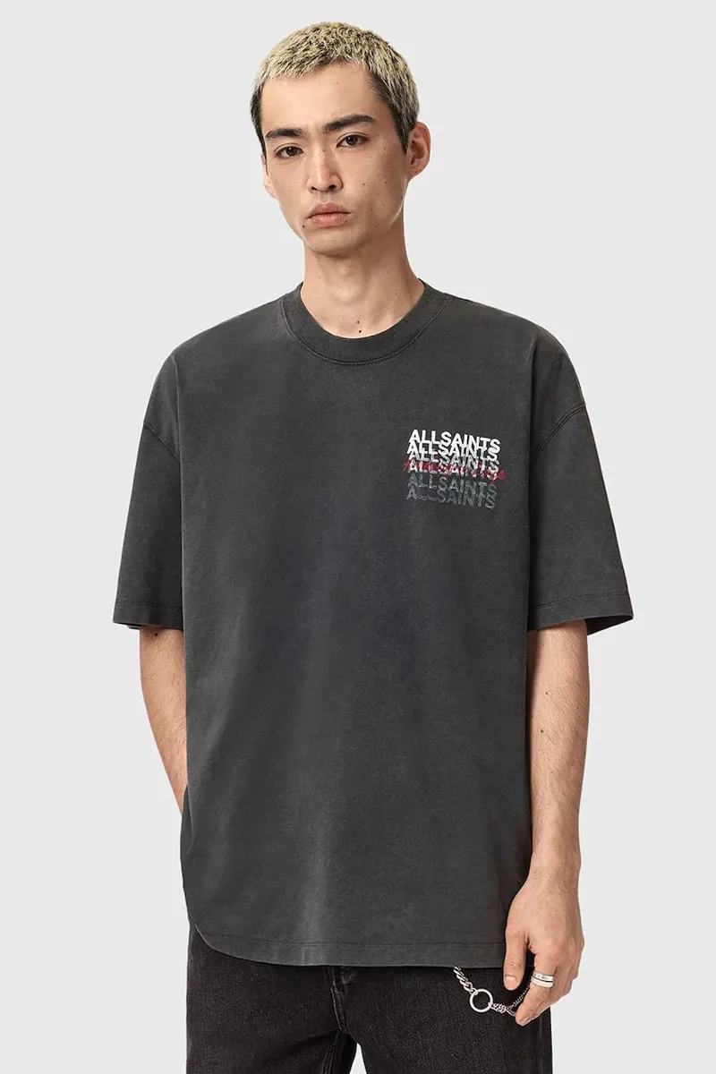 Βαμβακερό μπλουζάκι AllSaints GRAPHENE