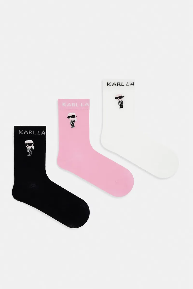 Karl Lagerfeld κάλτσες γυναικείες με βαμβάκι K/IKON 3-pack