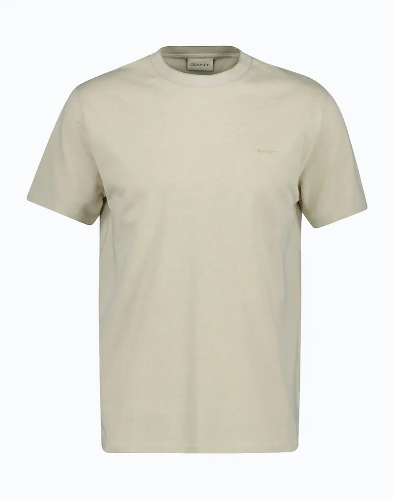 GANT ΜΠΛΟΥΖΑ ΚΜ 2 TONE PIQUE SS TSHIRT 3G2003414-200 Ecru