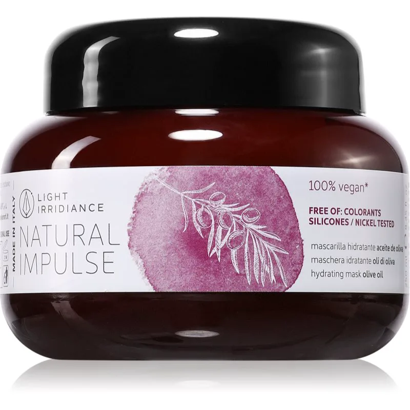 Light Irridiance Natural Impulse Olive oil ενυδατική μάσκα για εύκολο χτένισμα μαλλιών 250 ml