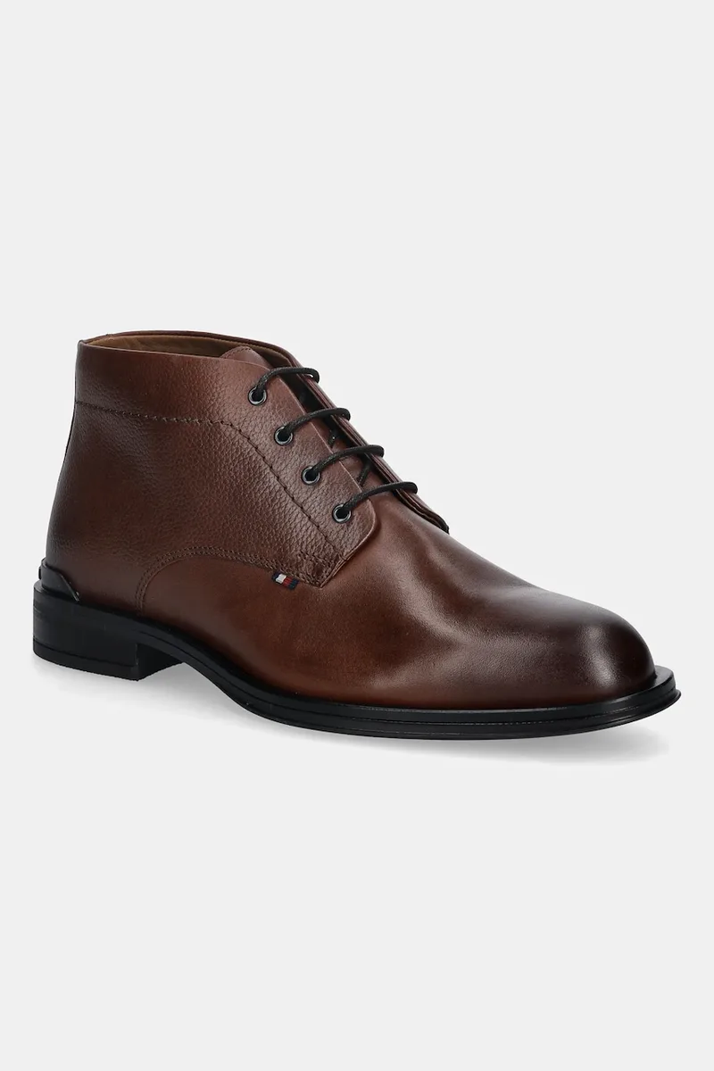 Δερμάτινα παπούτσια Tommy Hilfiger CORPORATE HILFIGER LTH BOOT