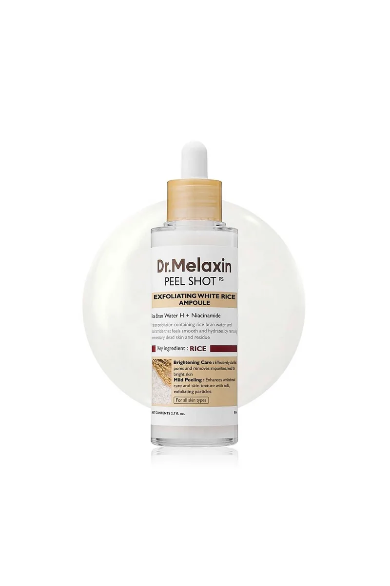 Dr.Melaxin Peel Shot Exfoliating White Rice Ampoule - Απολεπιστικός Ορός Με Ρύζι 80 ml - 8809886482366