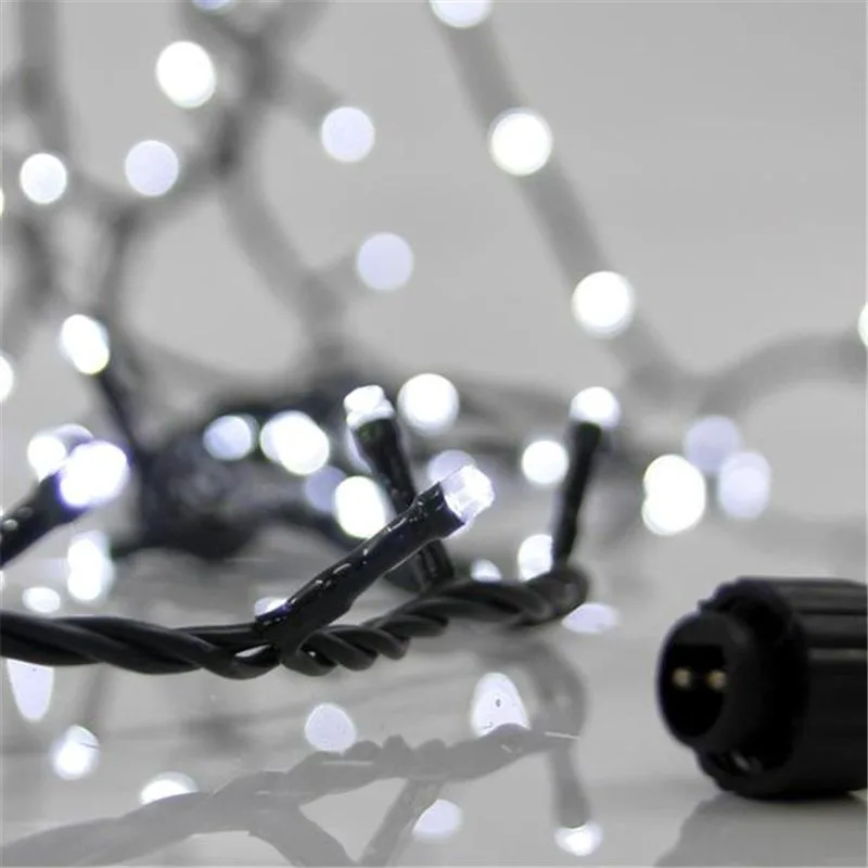 Λαμπάκια 200 LED Λευκό Ψυχρό Χρώμα με Σκούρο Πράσινο Καλώδιο