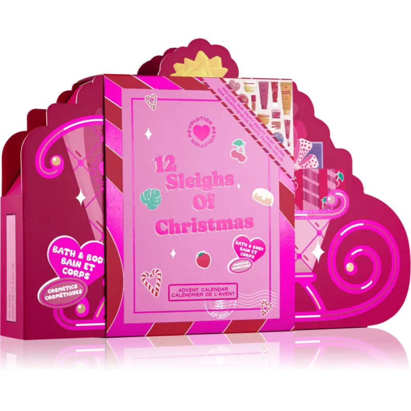 I Heart Revolution Advent Calendar 12 Sleighs of Christmas Χριστουγεννιάτικο ημερολόγιο για σώμα και πρόσωπο